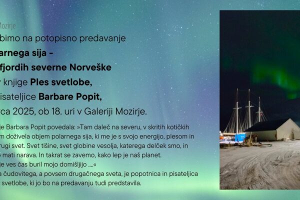 Potopisno predavanje V objemu polarnega sija – z jadrnico po fjordih severne Norveške