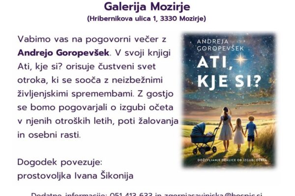 Vabilo na Hospickafe v Galerijo Mozirje