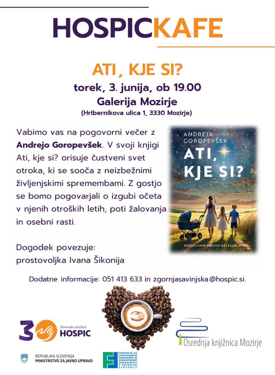 Vabilo na Hospickafe v Galerijo Mozirje