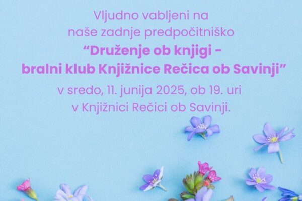 Bralni klub Knjižnice Rečica ob Savinji