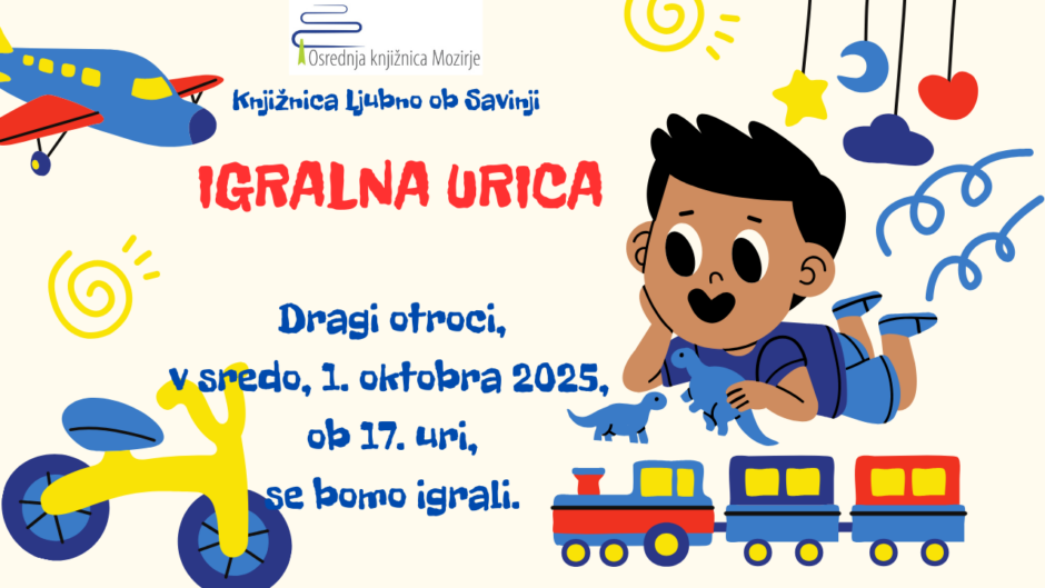 Igralna urica v Knjižnici Ljubno