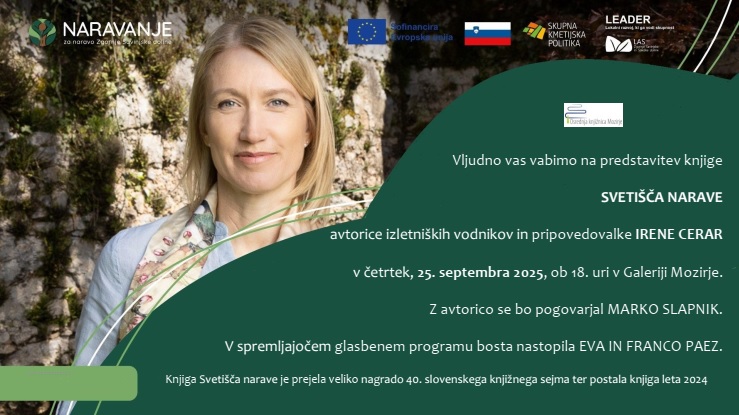 Vabilo na predstavitev knjige Svetišča narave