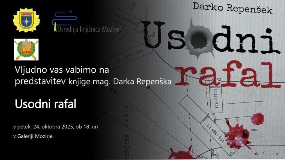 Vabilo na predstavitev knjige Usodni rafal