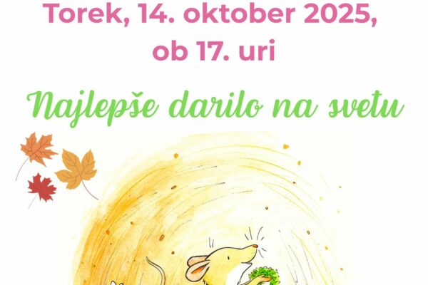 Plakat za Uro pravljic v Knjižnici Mozirje