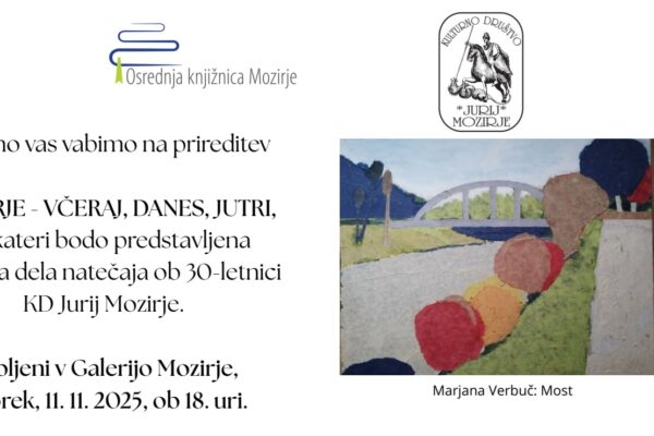Vabilo na prireditev Mozirje - včeraj, danes, jutri