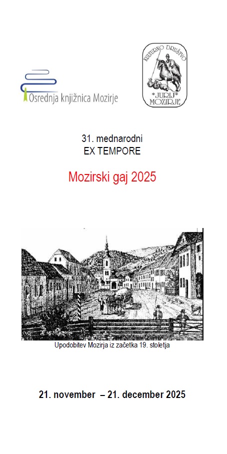 Vabilo na odprtje razstave Ex tempore Mozirski gaj 2025