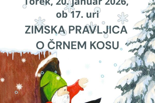 Plakat za Zimsko pravljico o črnem kosu