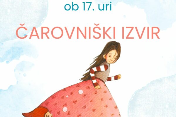 Povabilo na uro pravljic v Knjižnico Mozirje.