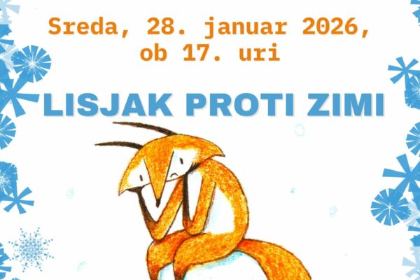 Plakat za uro pravljic v Knjižnici Rečica ob Savinji