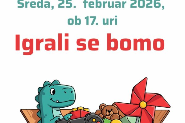 Plakat na uro pravljic v Knjižnico Rečica.