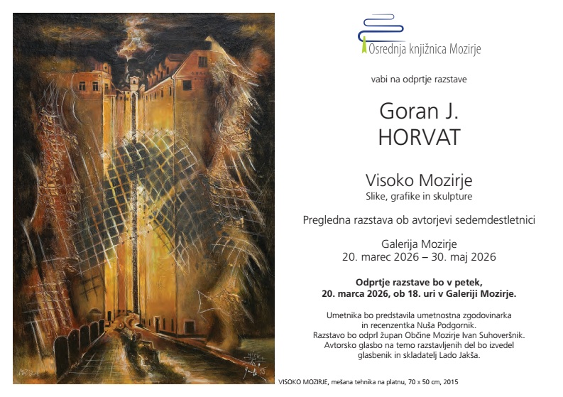 Vabilo na odprtje razstave Visoko Mozirje