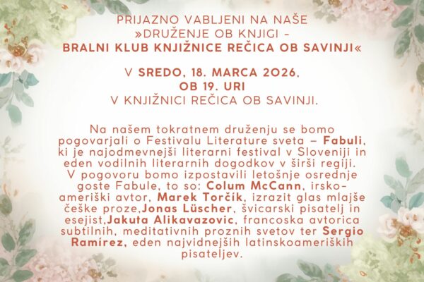 Bralni klub Knjižnice Rečica ob Savinji