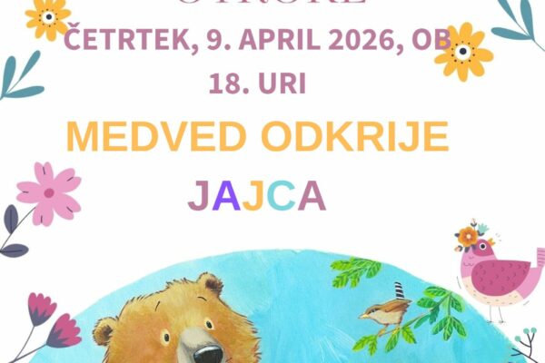 Vabilo na uro pravljic v Knjižnico Nazarje.