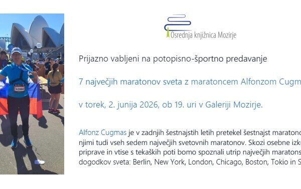 Vabilo na potopisno-športno predavanje
