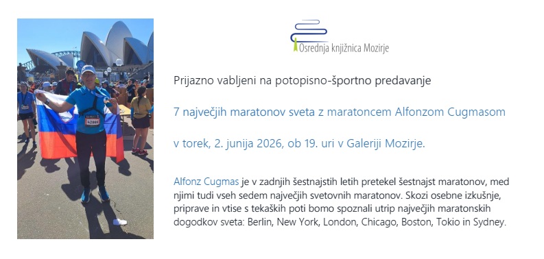 Vabilo na potopisno-športno predavanje