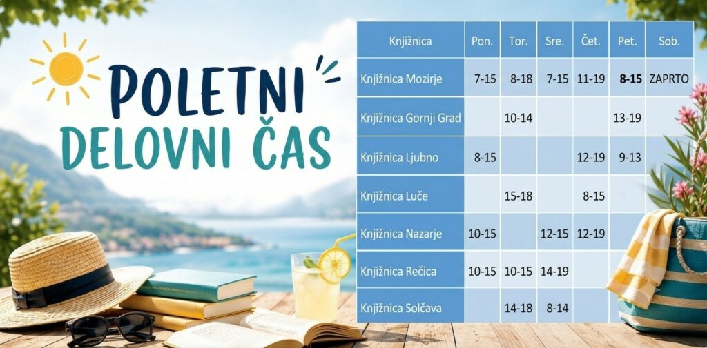 Poletni delovni čas v knjižnici