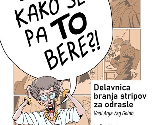 Plakat delavnica branja stripov za odrasle