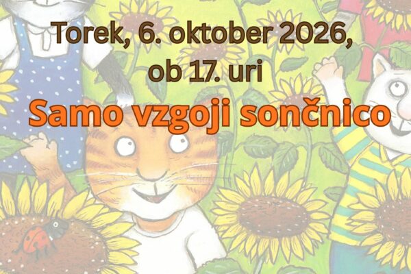 Plakat za uro pravljic Knjižnica Luče