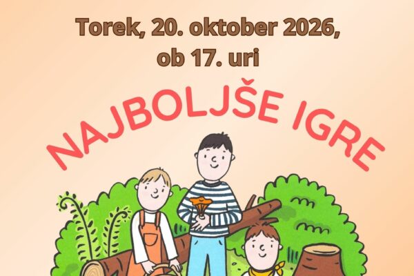 Plakat za uro pravljic v Knjižnici Solčava